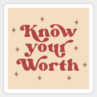 Know Your Worth Sticker